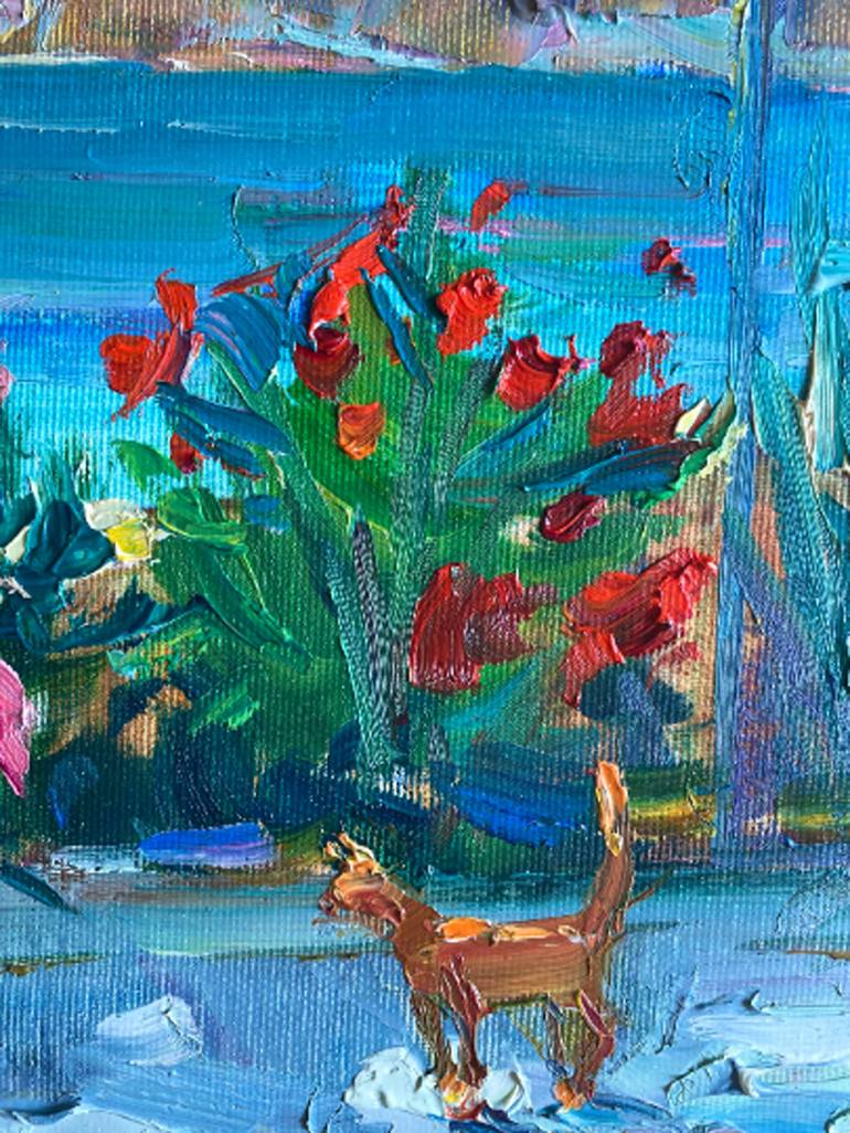 Original Art Deco Garden Painting by Alla Kyslyakova