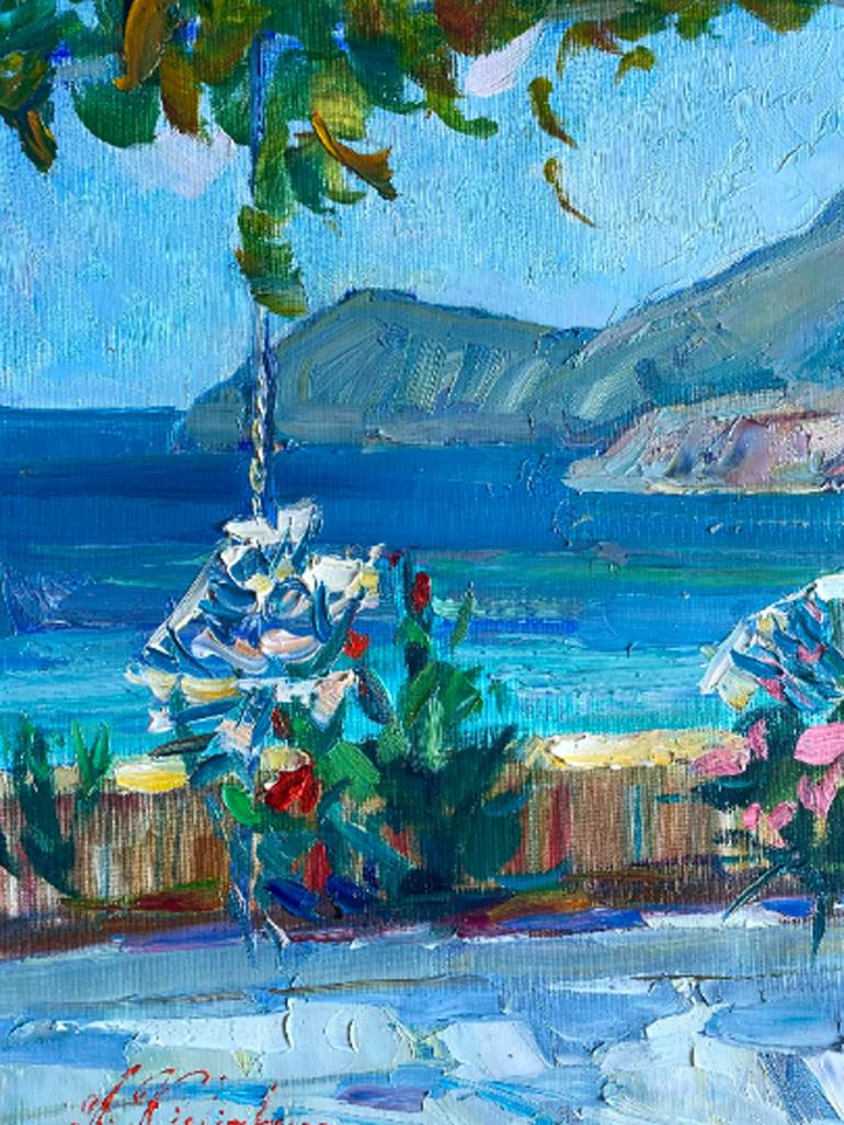 Original Art Deco Garden Painting by Alla Kyslyakova