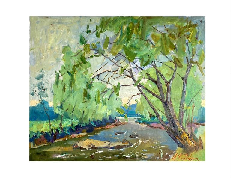 Original Impressionism Water Painting by Alla Kyslyakova