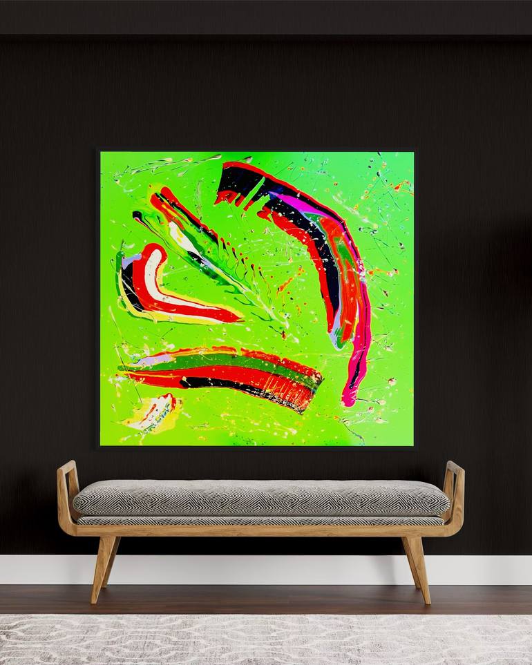Original Abstract Expressionism Abstract Painting by Hans-Guenter Hoeffken
