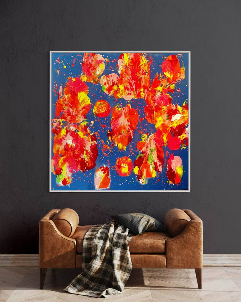 Original Conceptual Abstract Painting by Hans-Guenter Hoeffken