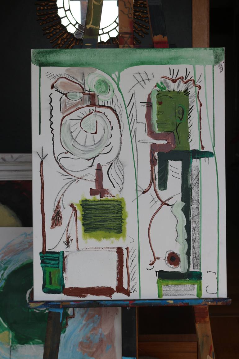 Original Expressionism People Painting by John Eastham