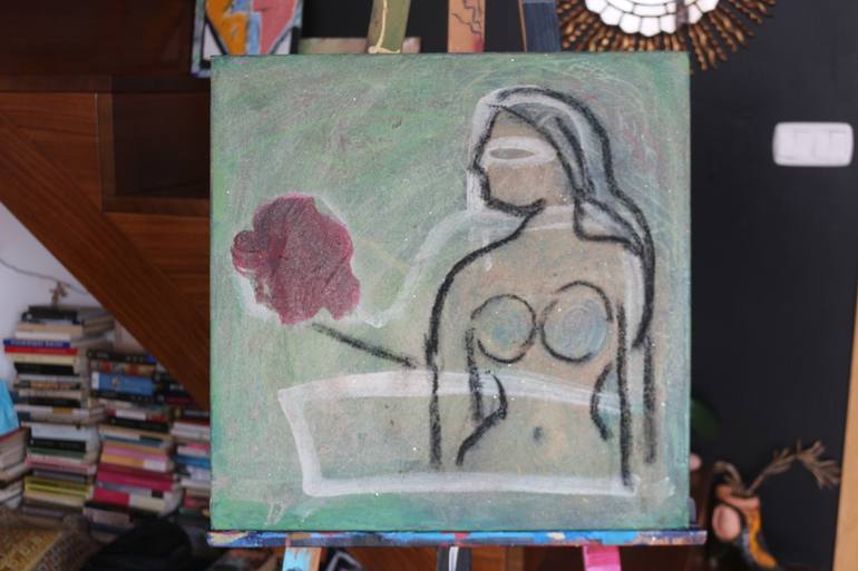 Original Expressionism Women Painting by John Eastham