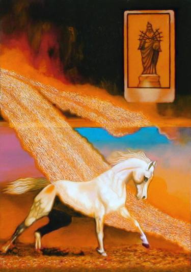 Original Symbolism Animal Painting by Poderosi Augusto