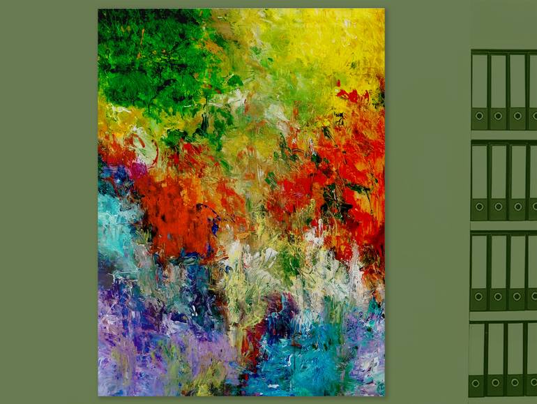 Original Abstract Expressionism Abstract Painting by Ron Halfant