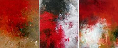 RED  5-16x20" abstract paintings thumb
