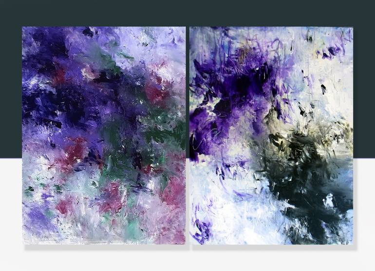 Original Abstract Expressionism Abstract Painting by Ron Halfant