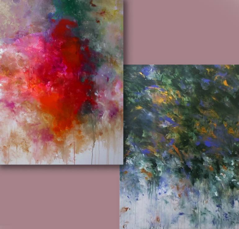 Original Abstract Expressionism Abstract Painting by Ron Halfant