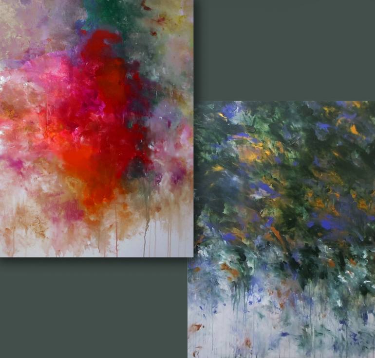 Original Abstract Expressionism Abstract Painting by Ron Halfant