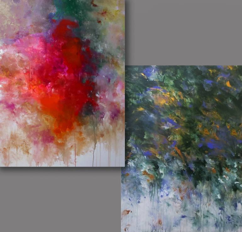 Original Abstract Expressionism Abstract Painting by Ron Halfant