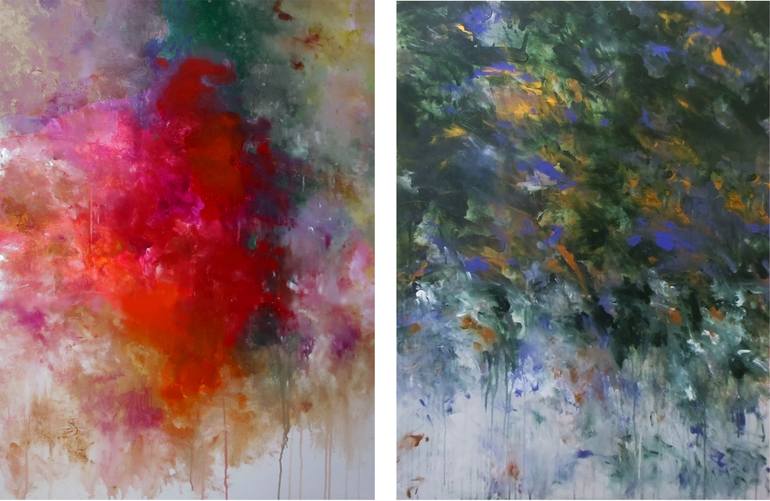 Original Abstract Expressionism Abstract Painting by Ron Halfant