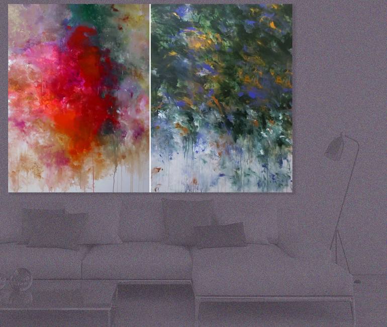 Original Abstract Expressionism Abstract Painting by Ron Halfant
