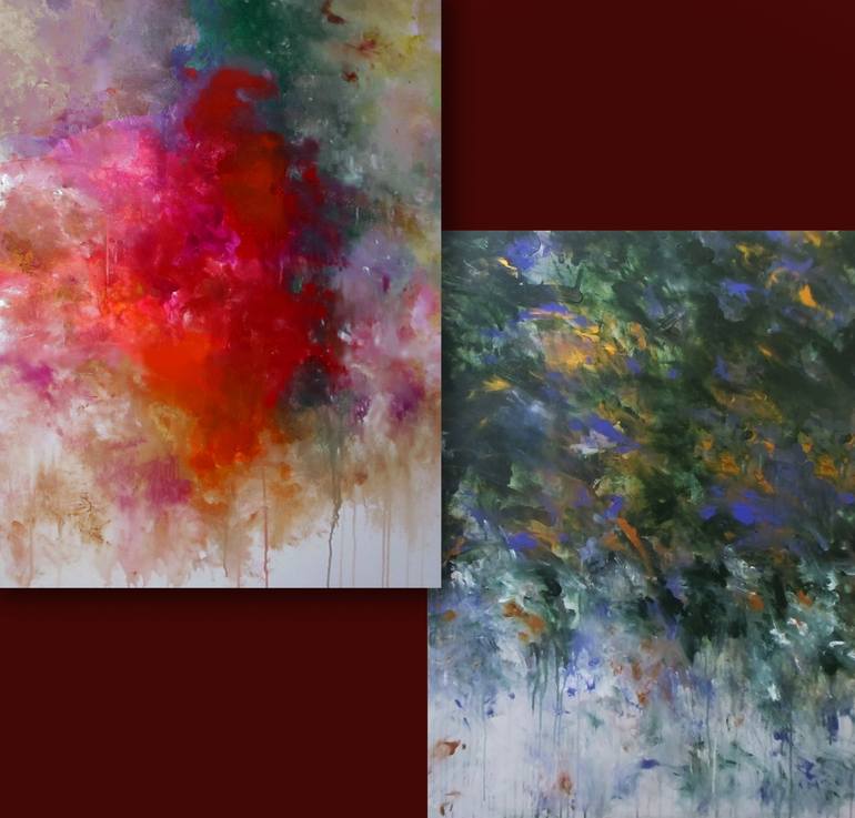 Original Abstract Expressionism Abstract Painting by Ron Halfant