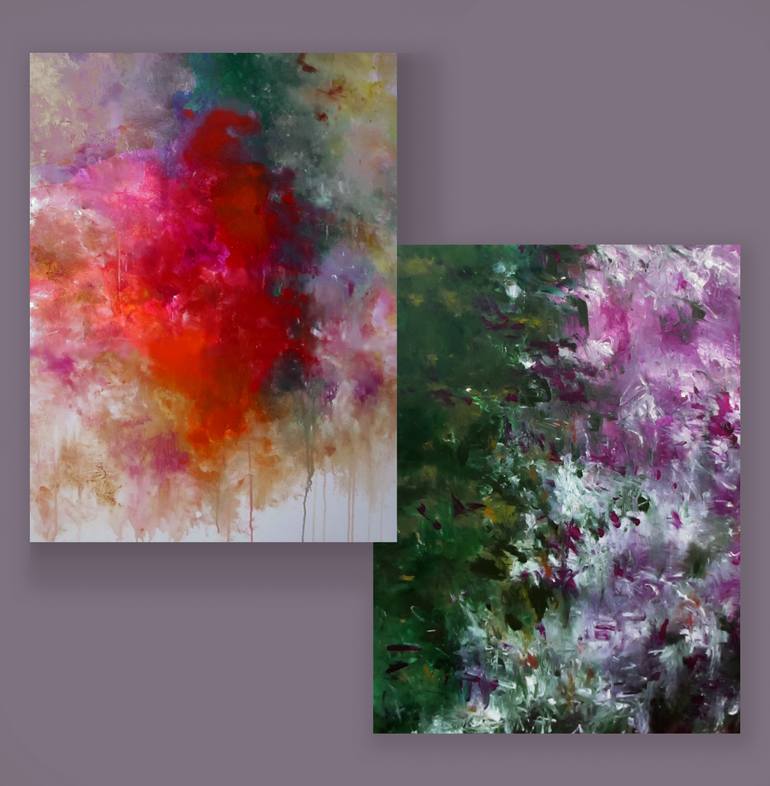 Original Abstract Expressionism Abstract Painting by Ron Halfant
