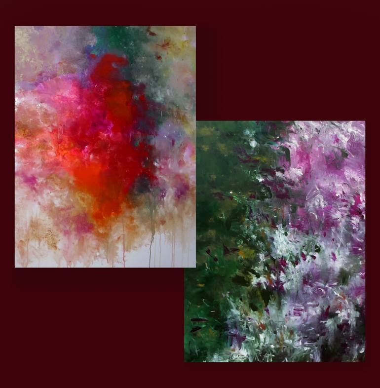 Original Abstract Expressionism Abstract Painting by Ron Halfant