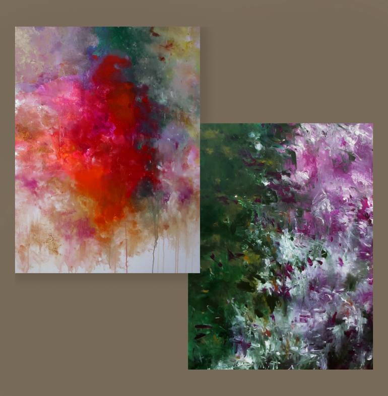 Original Abstract Expressionism Abstract Painting by Ron Halfant