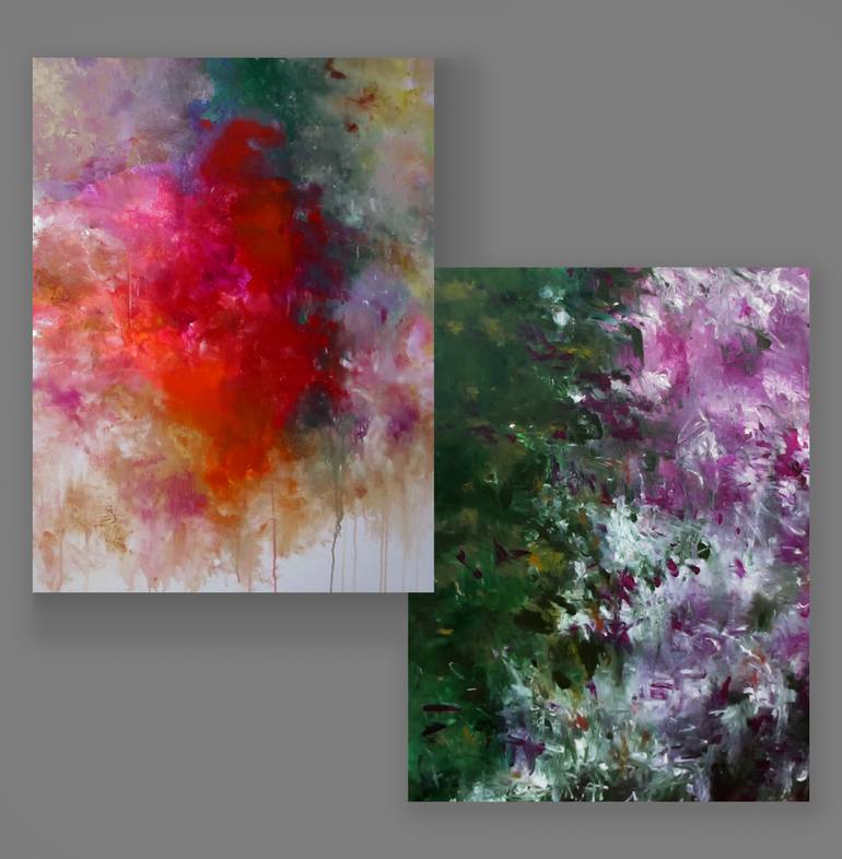 Original Abstract Expressionism Abstract Painting by Ron Halfant