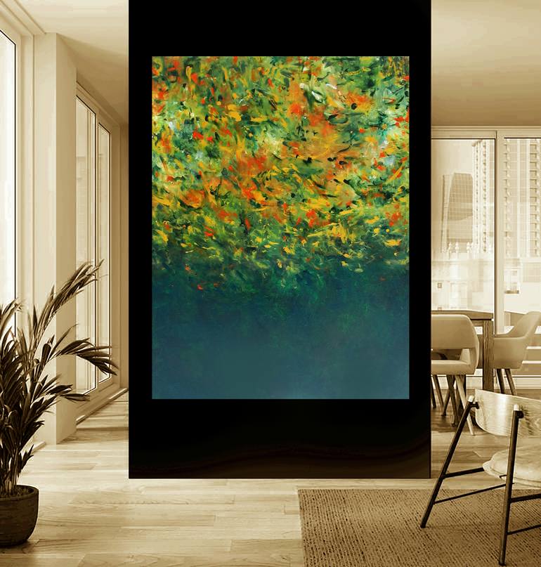 Original Abstract Expressionism Abstract Painting by Ron Halfant