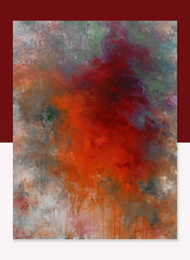 Original Abstract Expressionism Abstract Painting by Ron Halfant