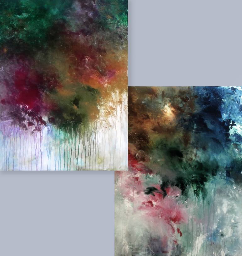 Original Abstract Expressionism Abstract Painting by Ron Halfant