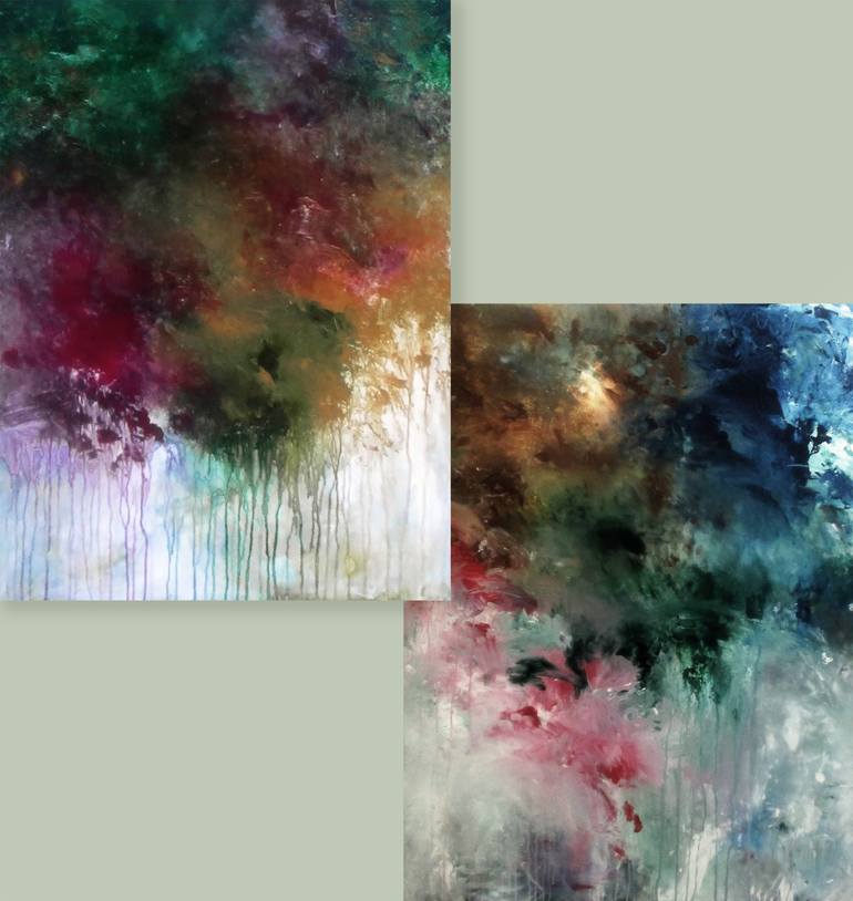 Original Abstract Expressionism Abstract Painting by Ron Halfant