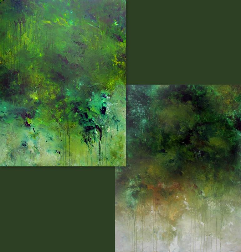 Original Abstract Expressionism Abstract Painting by Ron Halfant