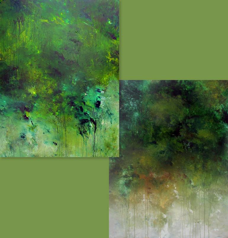 Original Abstract Expressionism Abstract Painting by Ron Halfant