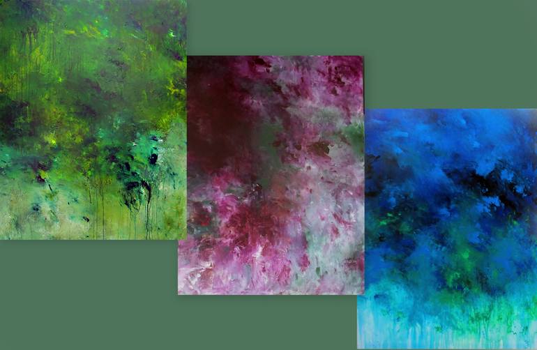 Original Abstract Expressionism Abstract Painting by Ron Halfant