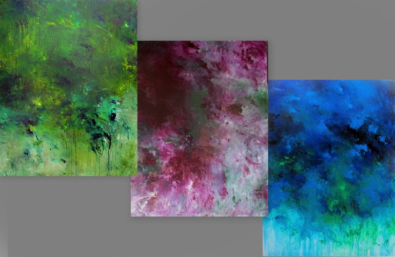 Original Abstract Expressionism Abstract Painting by Ron Halfant