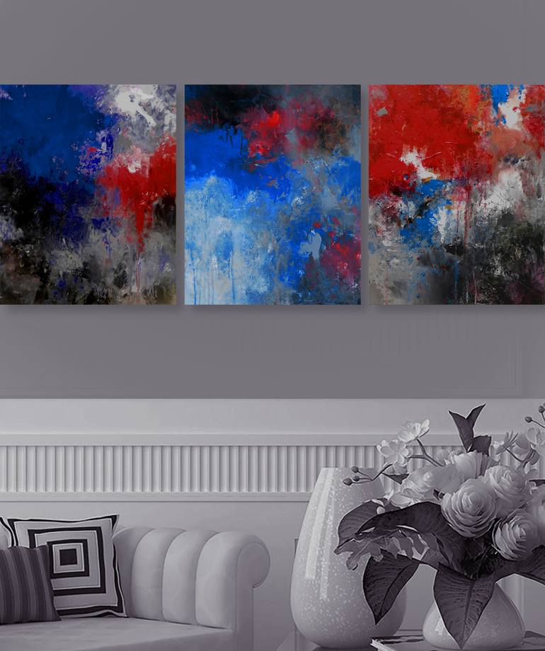 Original Abstract Expressionism Abstract Painting by Ron Halfant