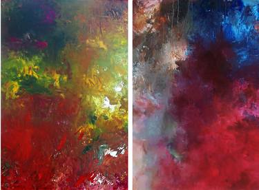 Light of Luv I&II  two 24x36" abstracts thumb