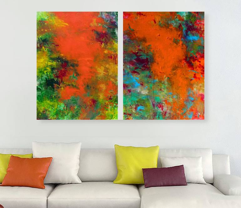 Original Abstract Expressionism Abstract Painting by Ron Halfant