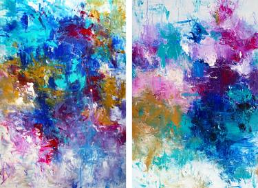 Lively I,II  two 24x36" abstracts thumb