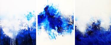 White Cloud Above I,II,III  three 16x20" abstracts thumb