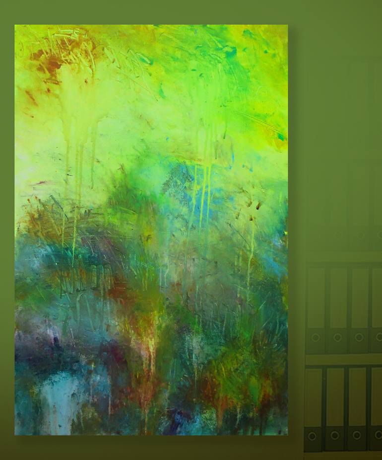 Original Abstract Expressionism Abstract Painting by Ron Halfant