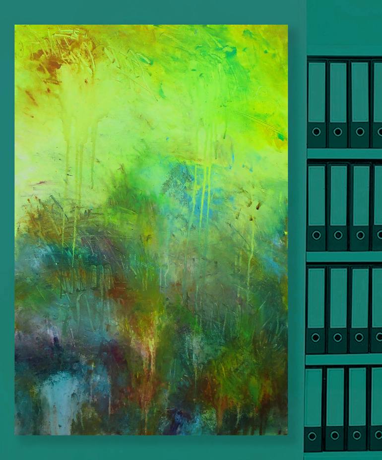 Original Abstract Expressionism Abstract Painting by Ron Halfant
