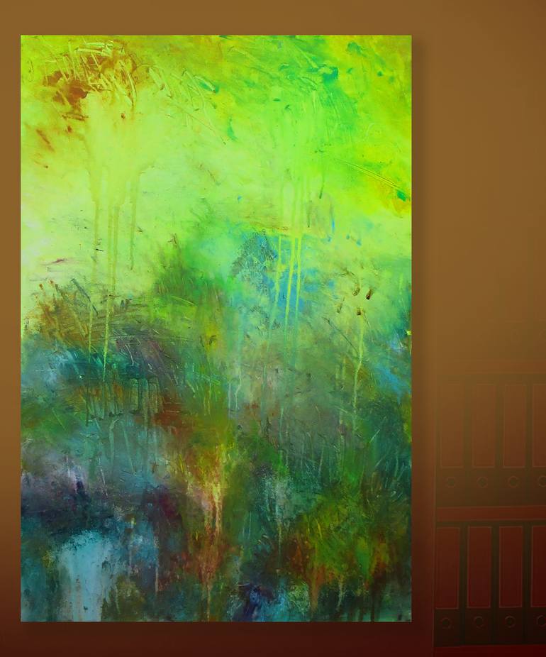 Original Abstract Expressionism Abstract Painting by Ron Halfant