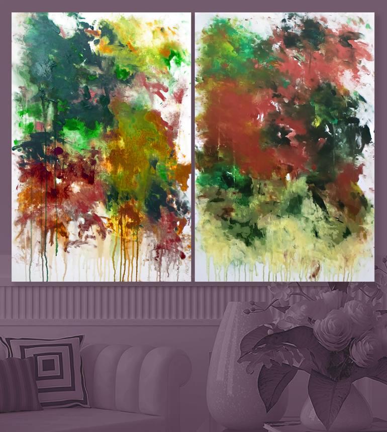 Original Abstract Expressionism Abstract Painting by Ron Halfant