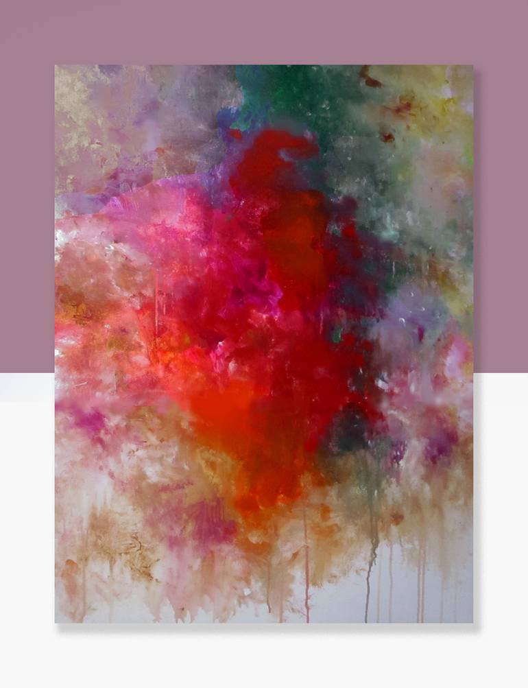 Original Abstract Expressionism Abstract Painting by Ron Halfant
