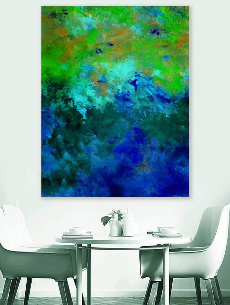 Original Abstract Expressionism Abstract Painting by Ron Halfant