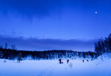 Skiing In The Blue Hour II (84x119cm) - Limited Edition of 25 thumb