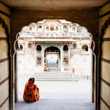 The Monkey Temple Jaipur (127x127cm) thumb