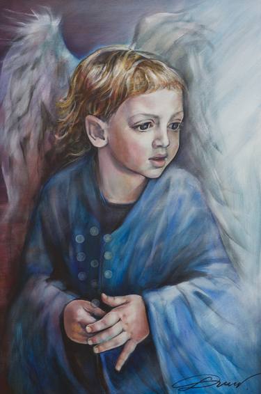 Original Portrait Painting by Daiva Luksaite