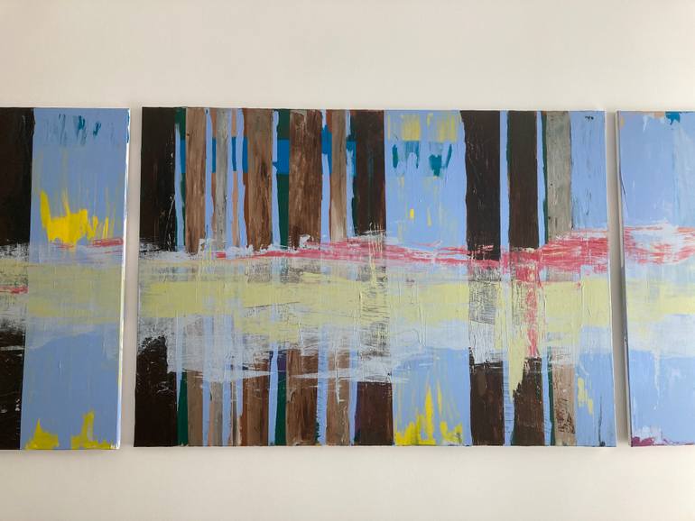 Original Color Field Painting Nature Painting by Elisabeth Dostert