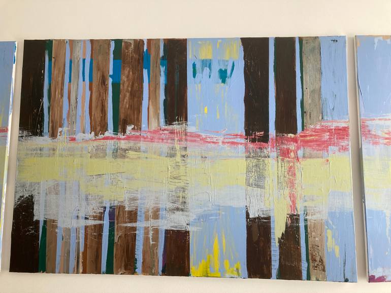 Original Color Field Painting Nature Painting by Elisabeth Dostert