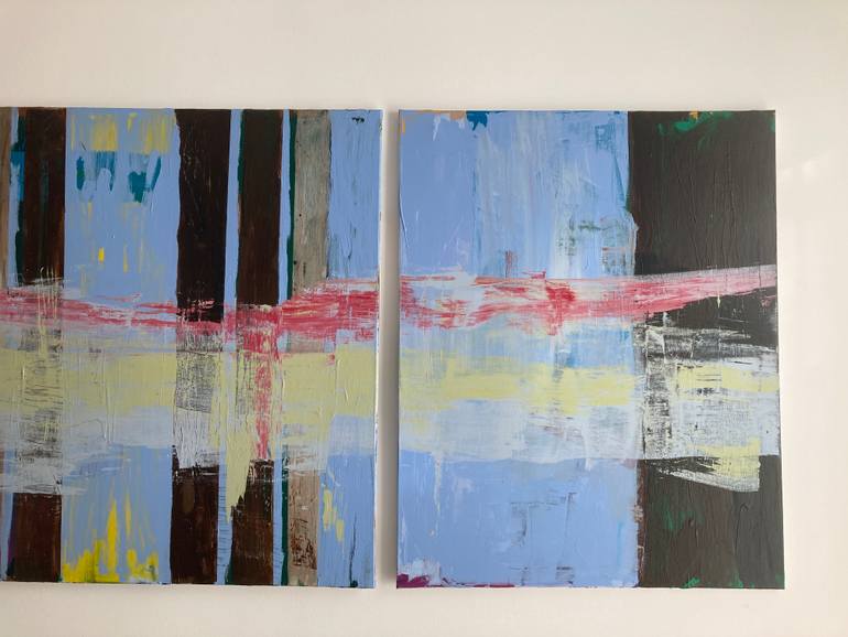 Original Color Field Painting Nature Painting by Elisabeth Dostert