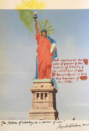 Statue of Liberty as a woman of color - Limited Edition of 100 thumb
