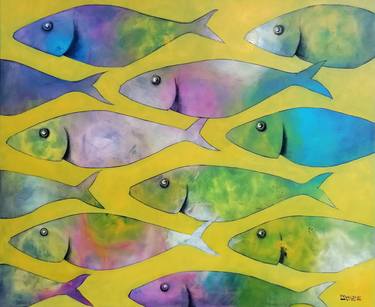 Print of Fish Paintings by Francisco Santos