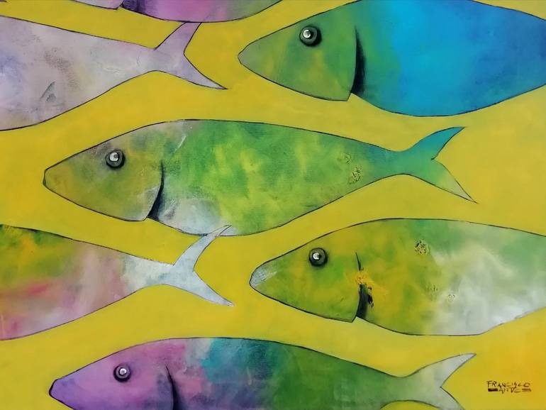 Original Fish Painting by Francisco Santos