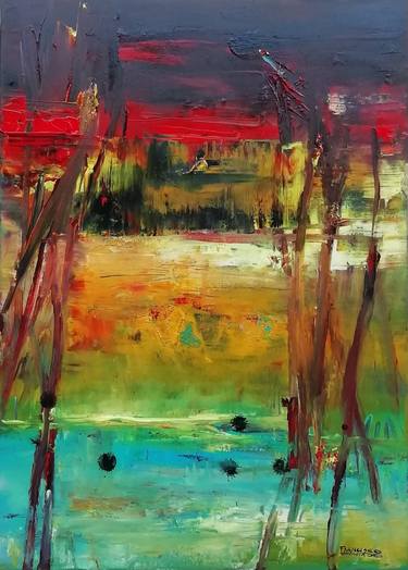 Original Abstract Expressionism Abstract Paintings by Francisco Santos